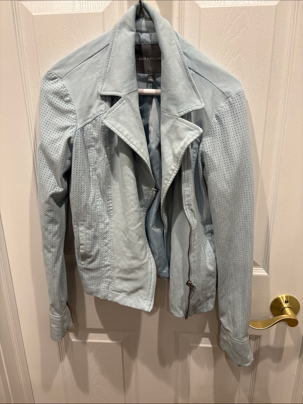 Suede feel zip up jacket